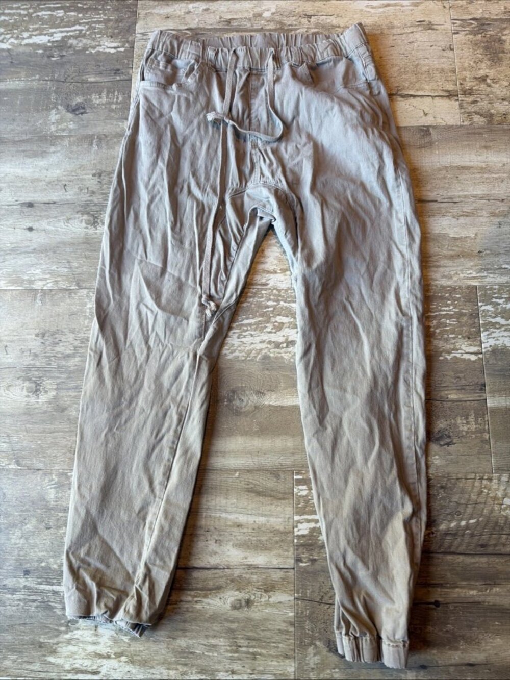 VICTORIOUS Drop Crotch Jogger Tan Pants Men's 2XL